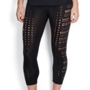 Beloforte Laser-cut Leggings/Black/Size L